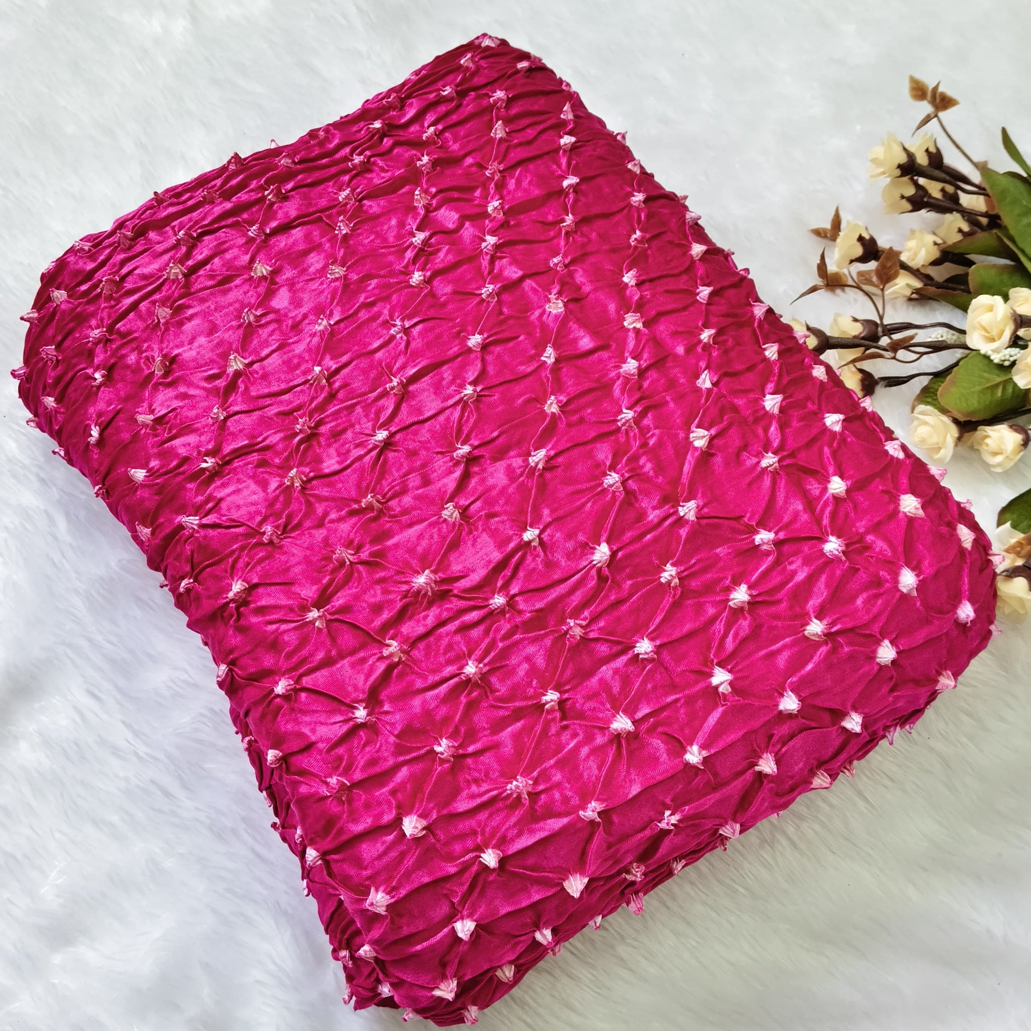 Pure Modal Bandhej Saree