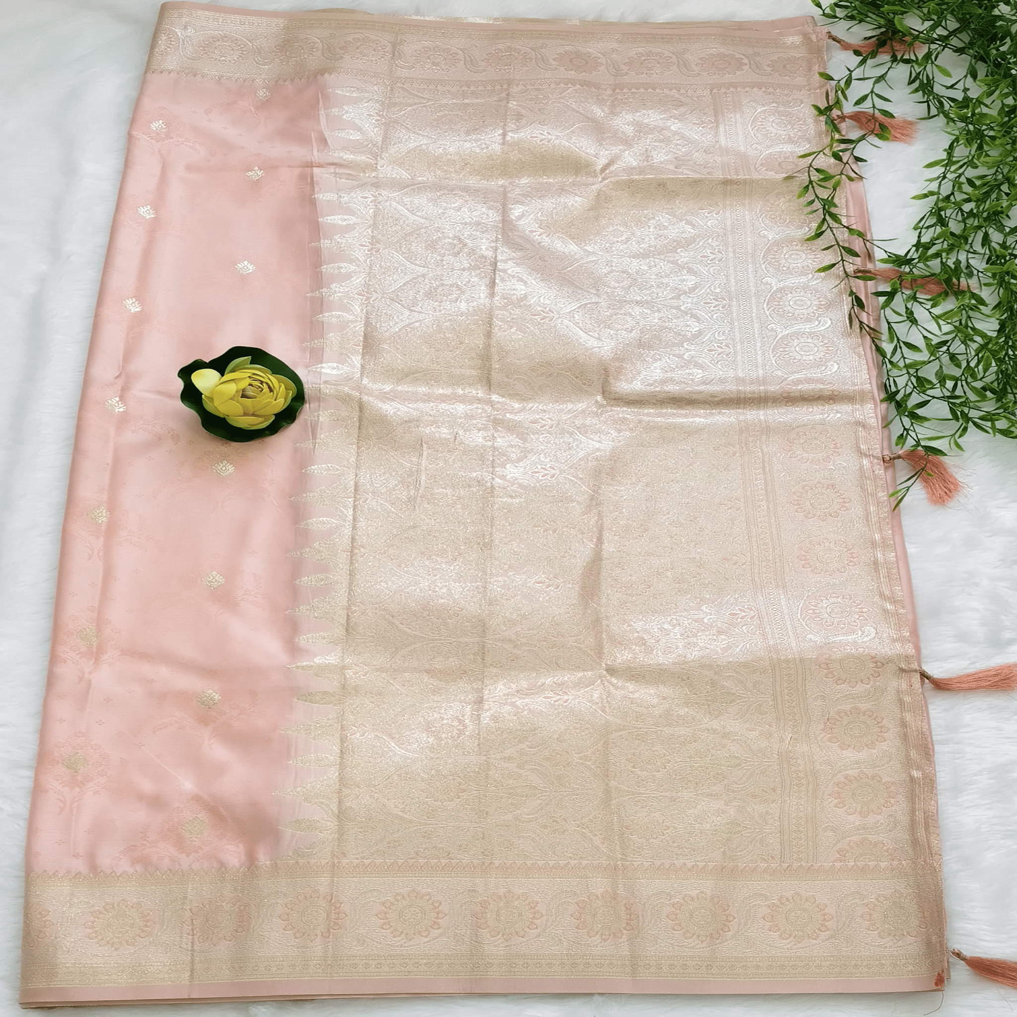 Lichi Silk Saree - StitchVogue