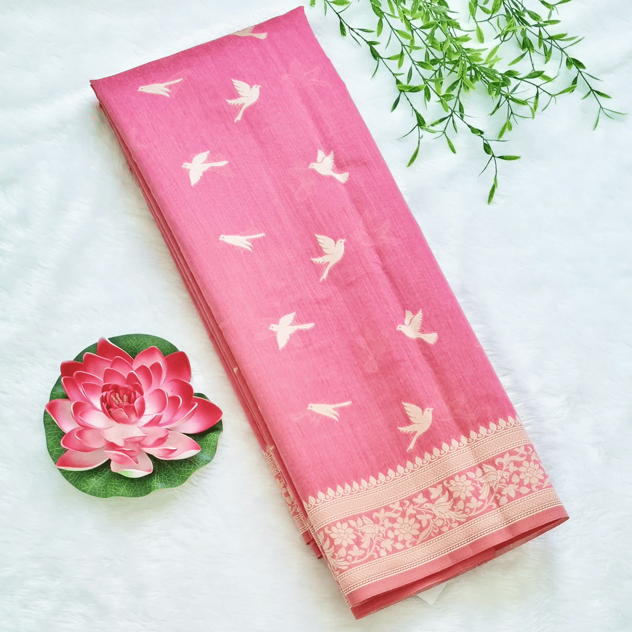 Mercerised Cotton Saree - StitchVogue