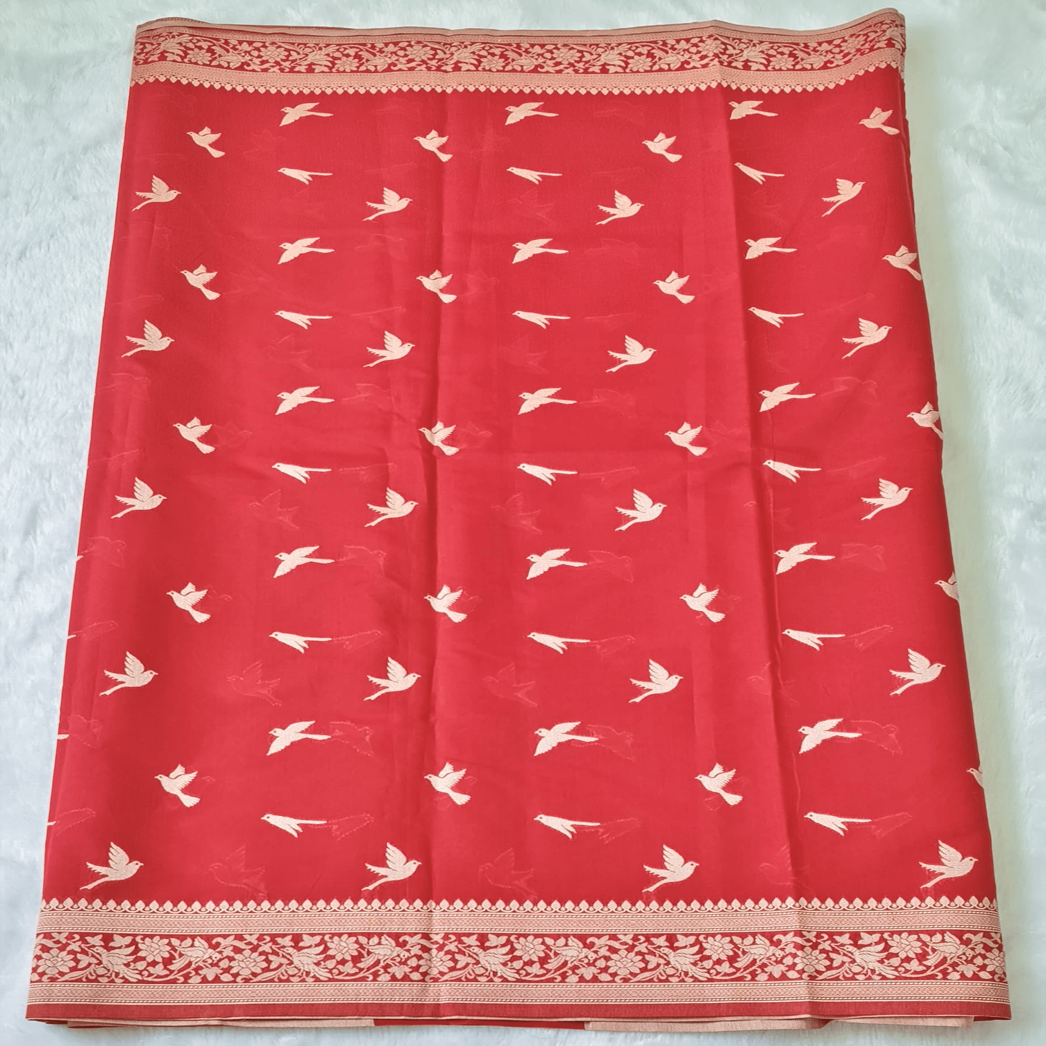 Mercerised Cotton Saree - StitchVogue