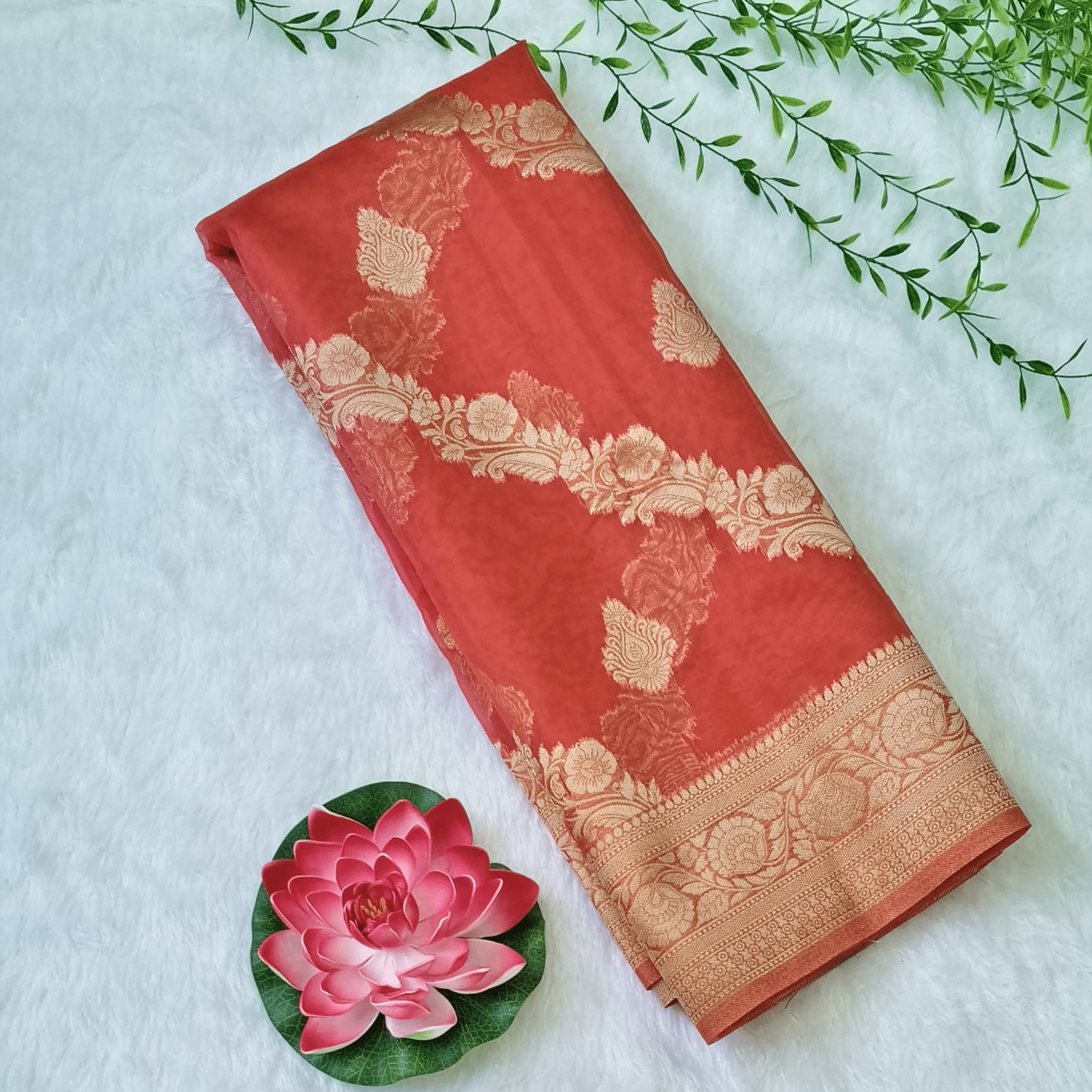 Organza Silk Saree - StitchVogue