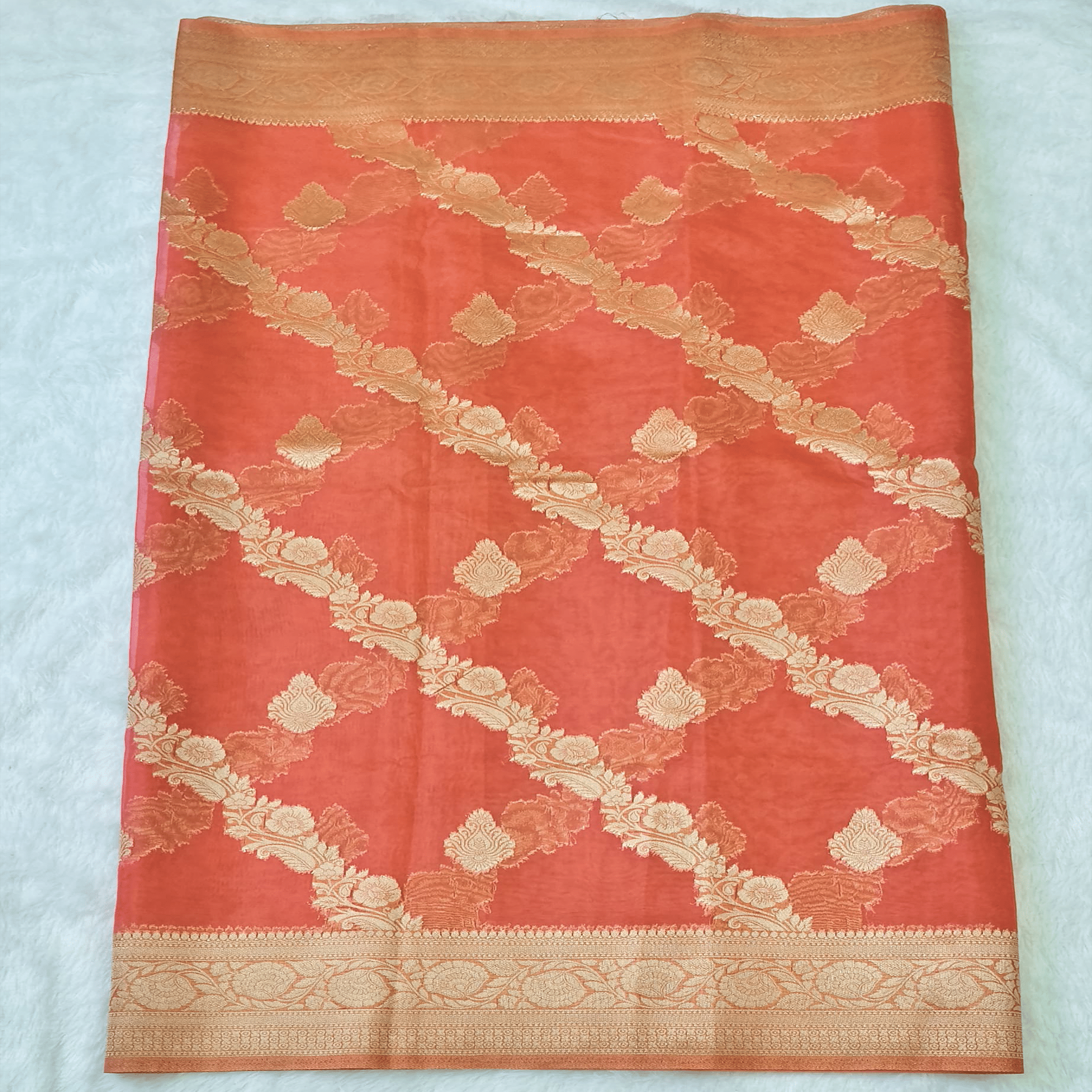 Organza Silk Saree - StitchVogue