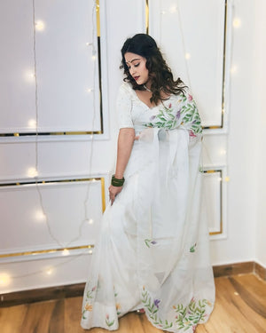 Crepe Silk Saree - StitchVogue