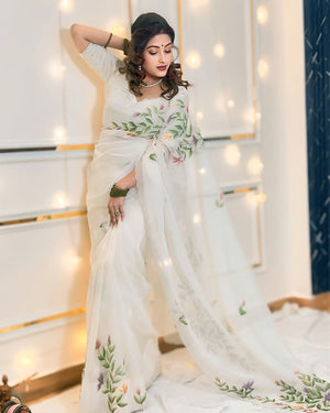 Crepe Silk Saree - StitchVogue