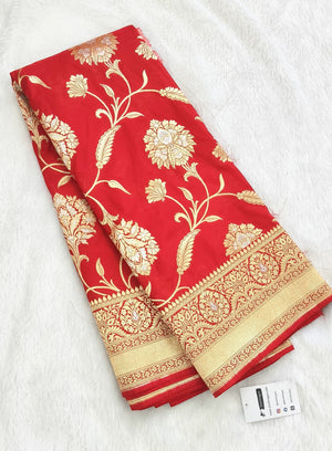Katan Silk Saree - StitchVogue